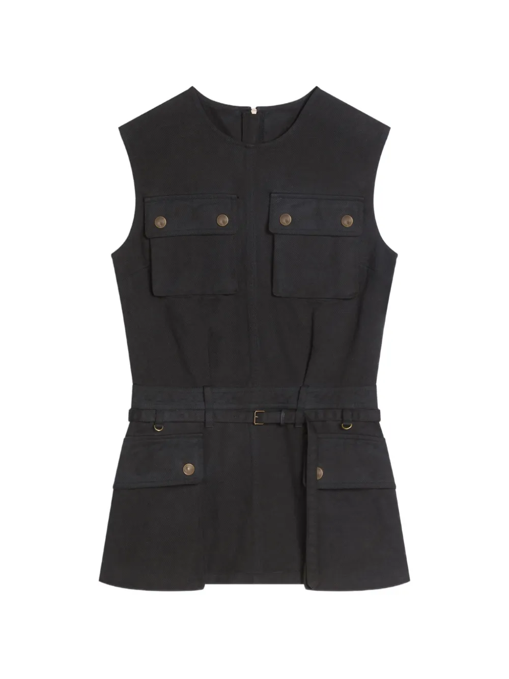 DRIES VAN NOTEN overdyed utility top - Nero
