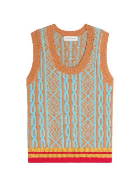 DRIES VAN NOTEN jacquard wool top