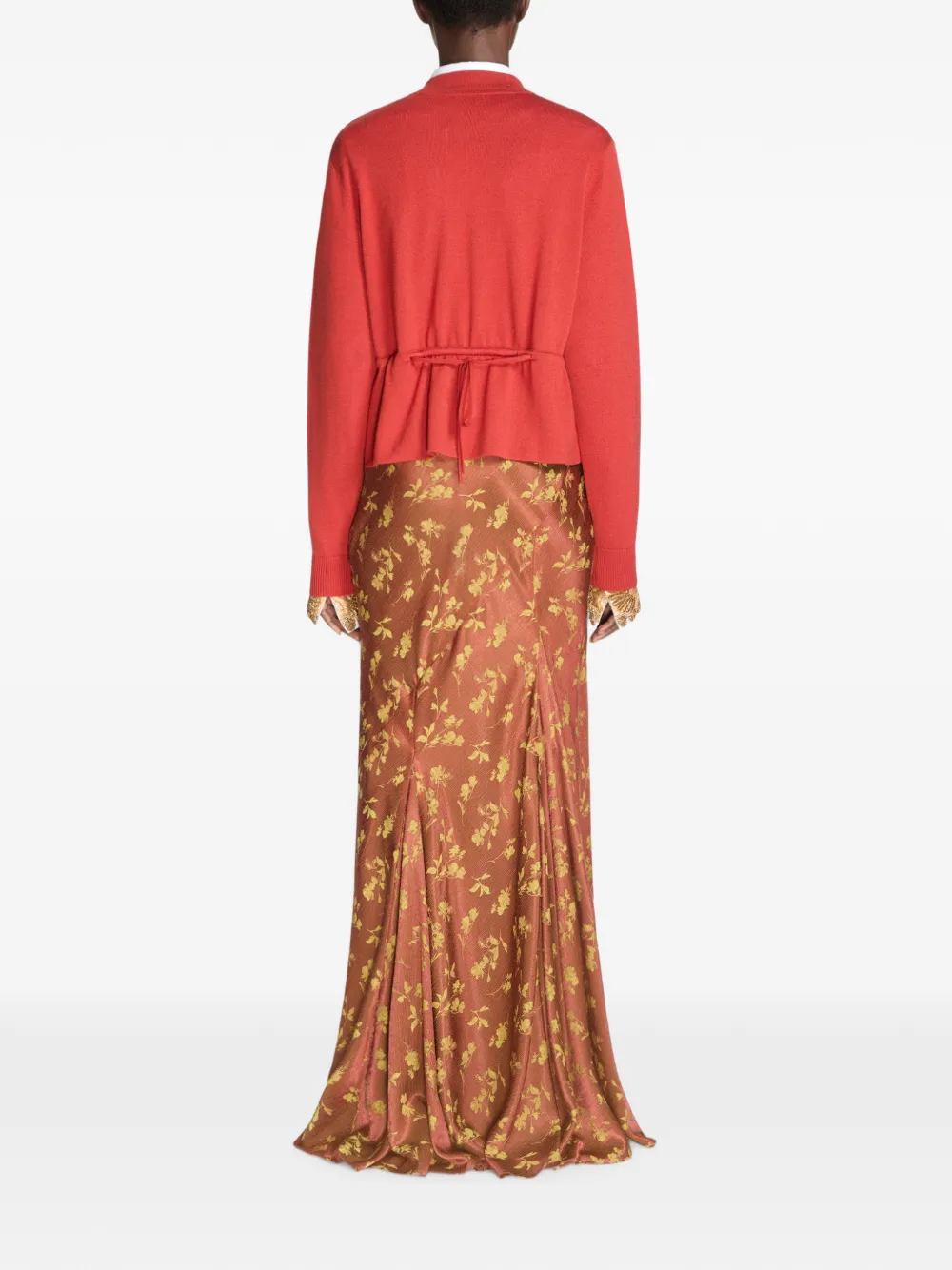 Dries Van Noten Cropped Wool Cardigan In Red