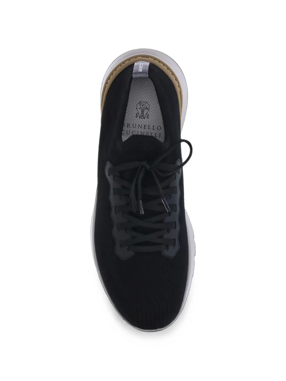 Brunello Cucinelli knitted sock sneakers in black Zwart