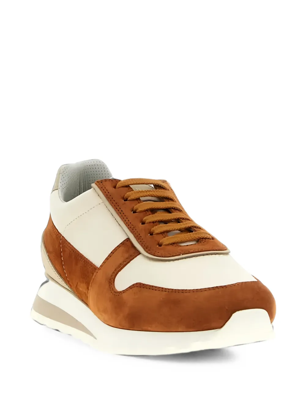Brunello Cucinelli panelled leather sneakers Beige