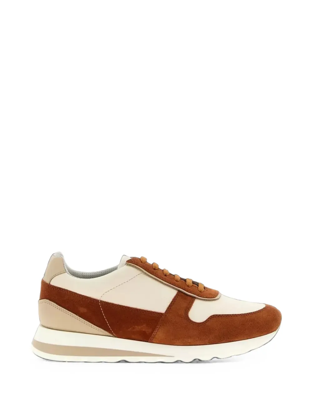Brunello Cucinelli panelled leather sneakers Beige