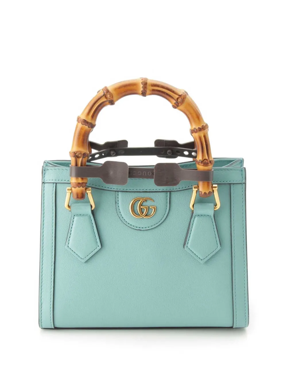 Gucci Pre-Owned 2016-2026 Mini Calfskin Bamboo Diana satchel - Blu