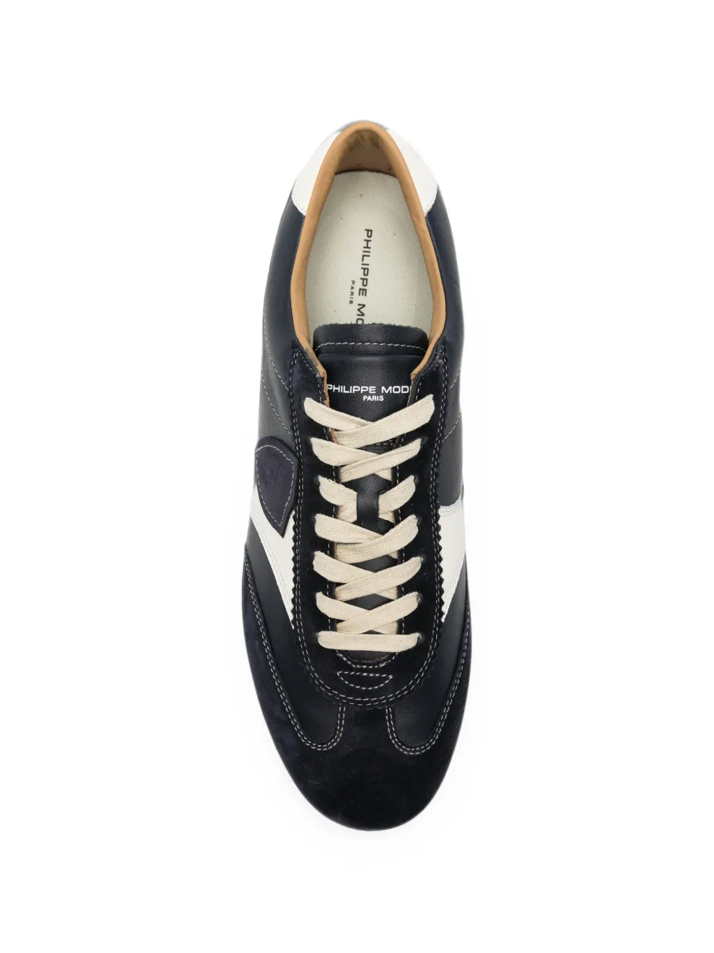 Philippe Model Paris Planche logo-patch panelled sneakers Blauw