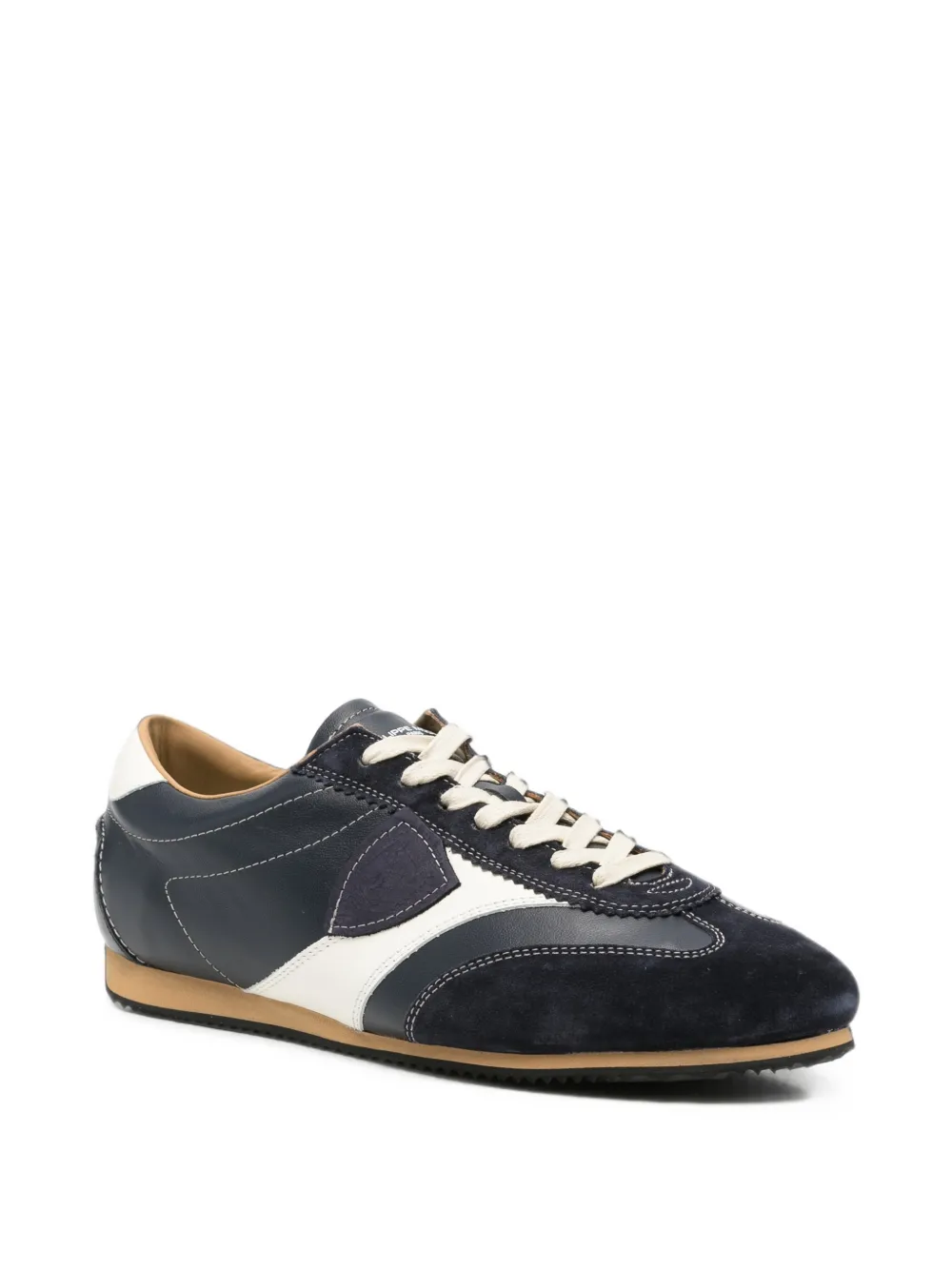 Philippe Model Paris Planche logo-patch panelled sneakers Blauw