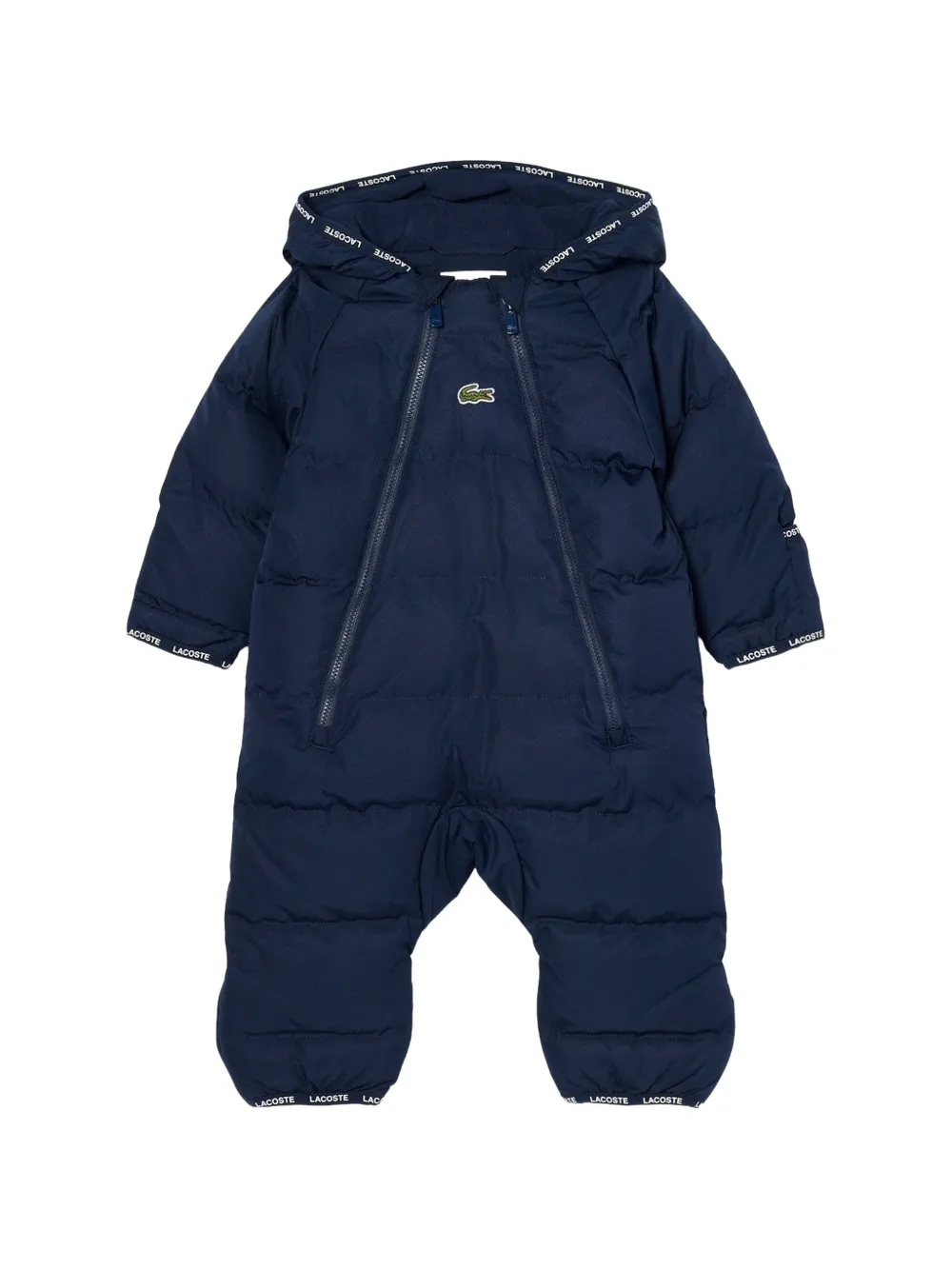 Lacoste Kids combinaison de ski matelassée à patch logo - Bleu