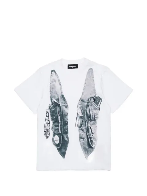 DSQUARED2 KIDS waistcoat-print T-shirt