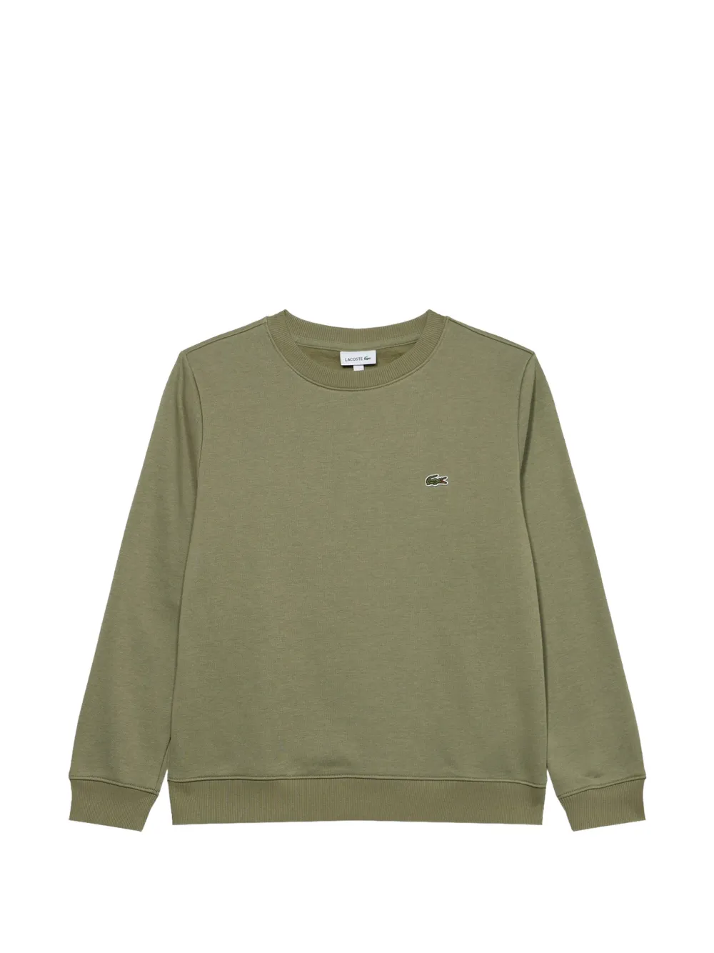Lacoste Kids logo-patch crew-neck sweater - Verde