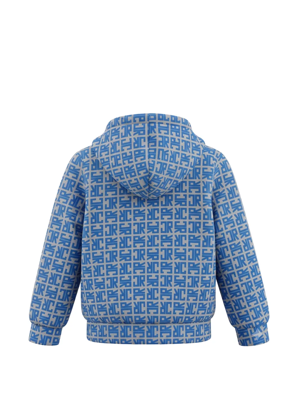 John Richmond Junior Hoodie met rits en monogramprint Grijs