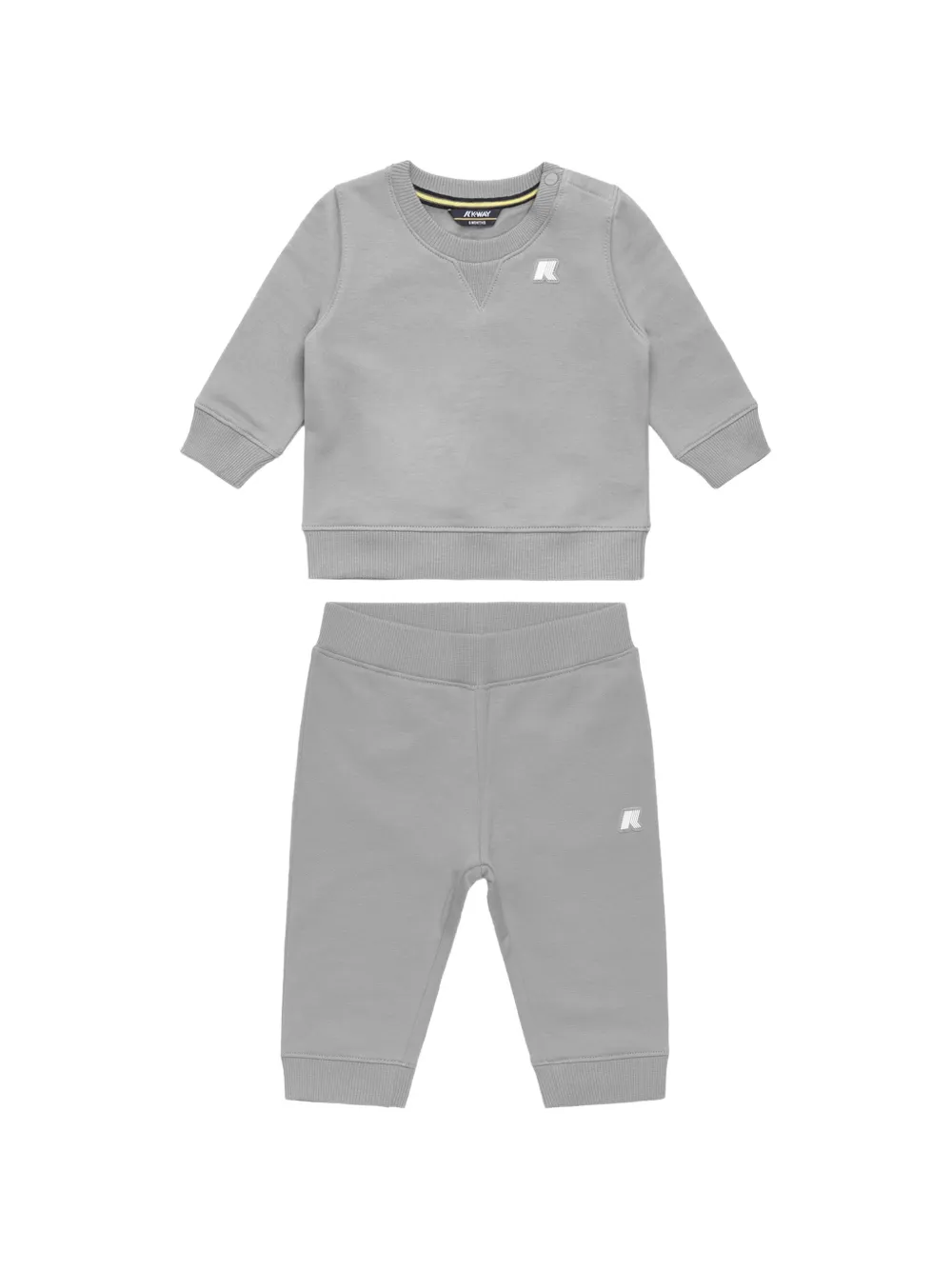 K Way Kids logo-patch tracksuit - Grigio