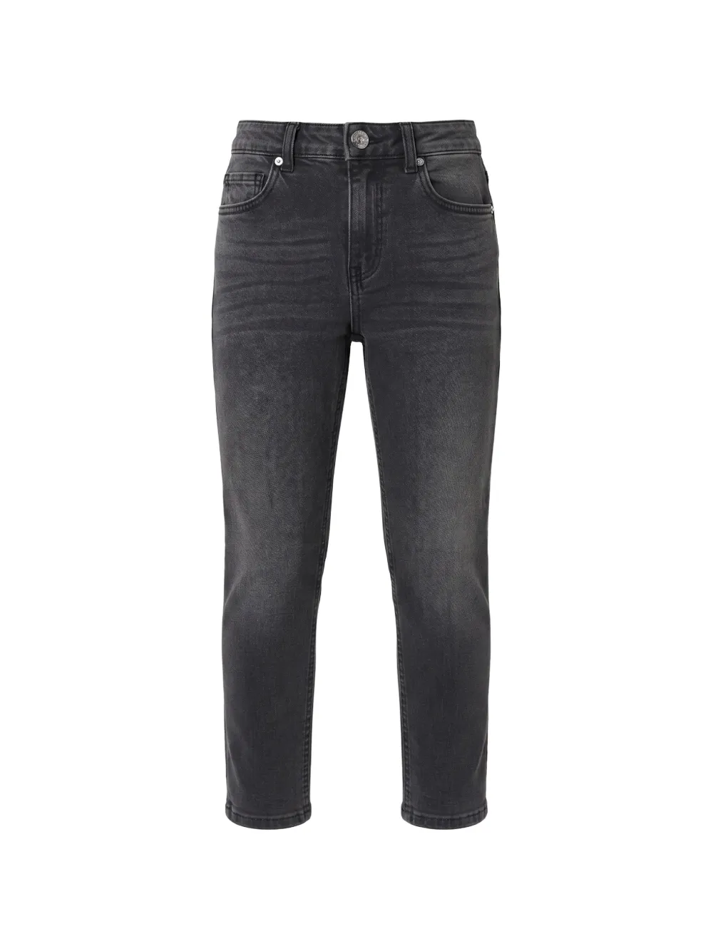 John Richmond Junior faded-effect logo-patch jeans - Grigio