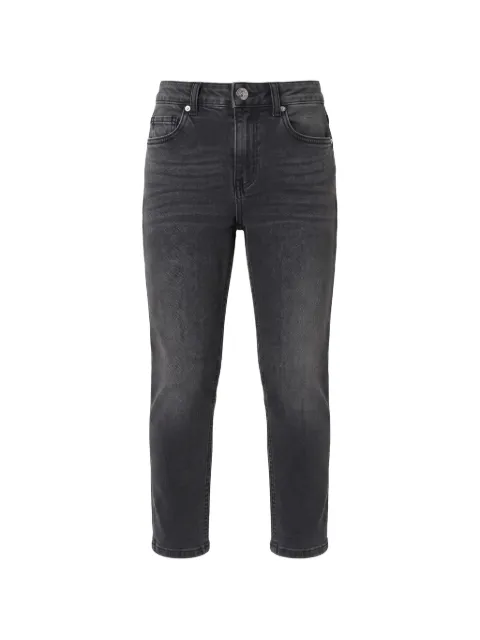 John Richmond Junior faded-effect logo-patch jeans