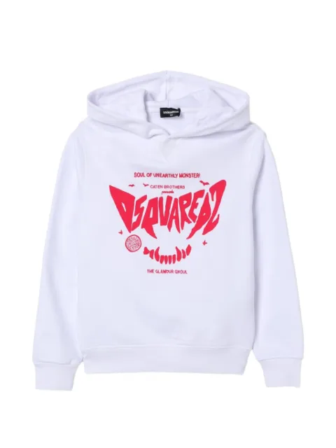 DSQUARED2 KIDS logo-print cotton hoodie