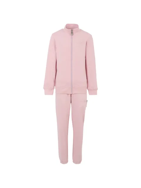 John Richmond Junior logo-embroidered zip-up cotton tracksuit