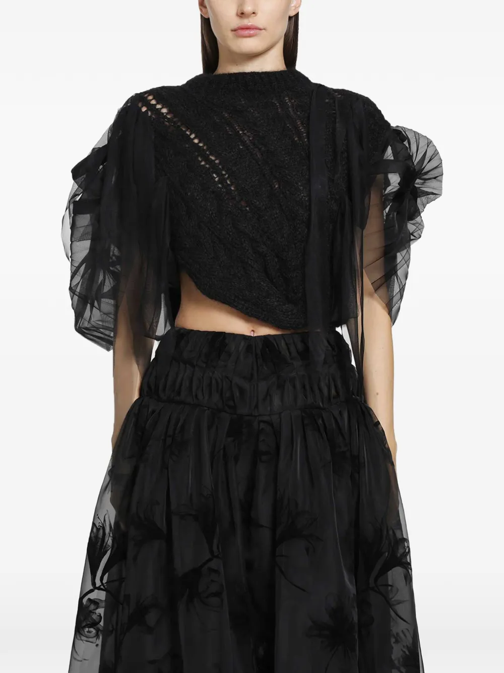 PAULINE DUJANCOURT Francisca Bluse mit Falten - Schwarz