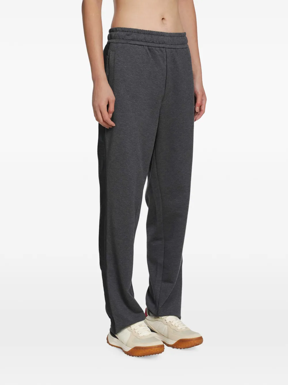 Moncler logo-patch track pants Grijs