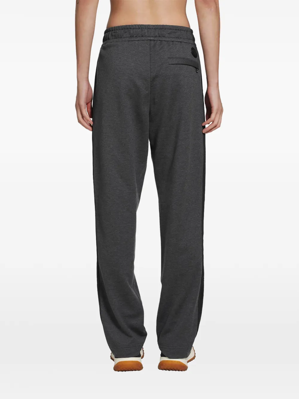 Moncler logo-patch track pants Grijs