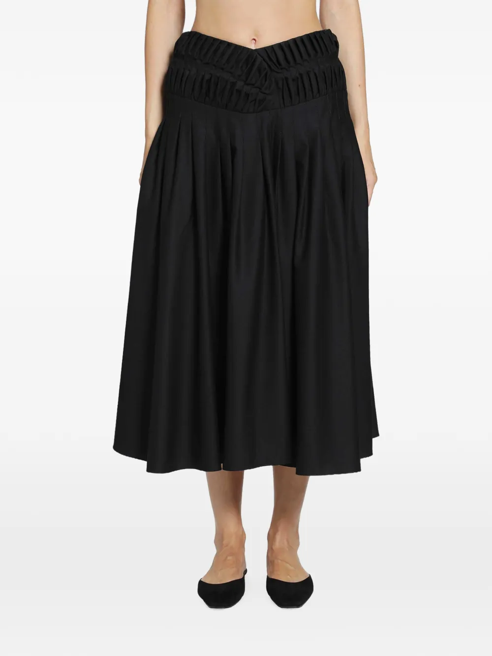 PAULINE DUJANCOURT Georgina pleated midi skirt