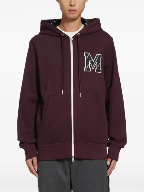 Moncler logo-patch zip-up hoodie