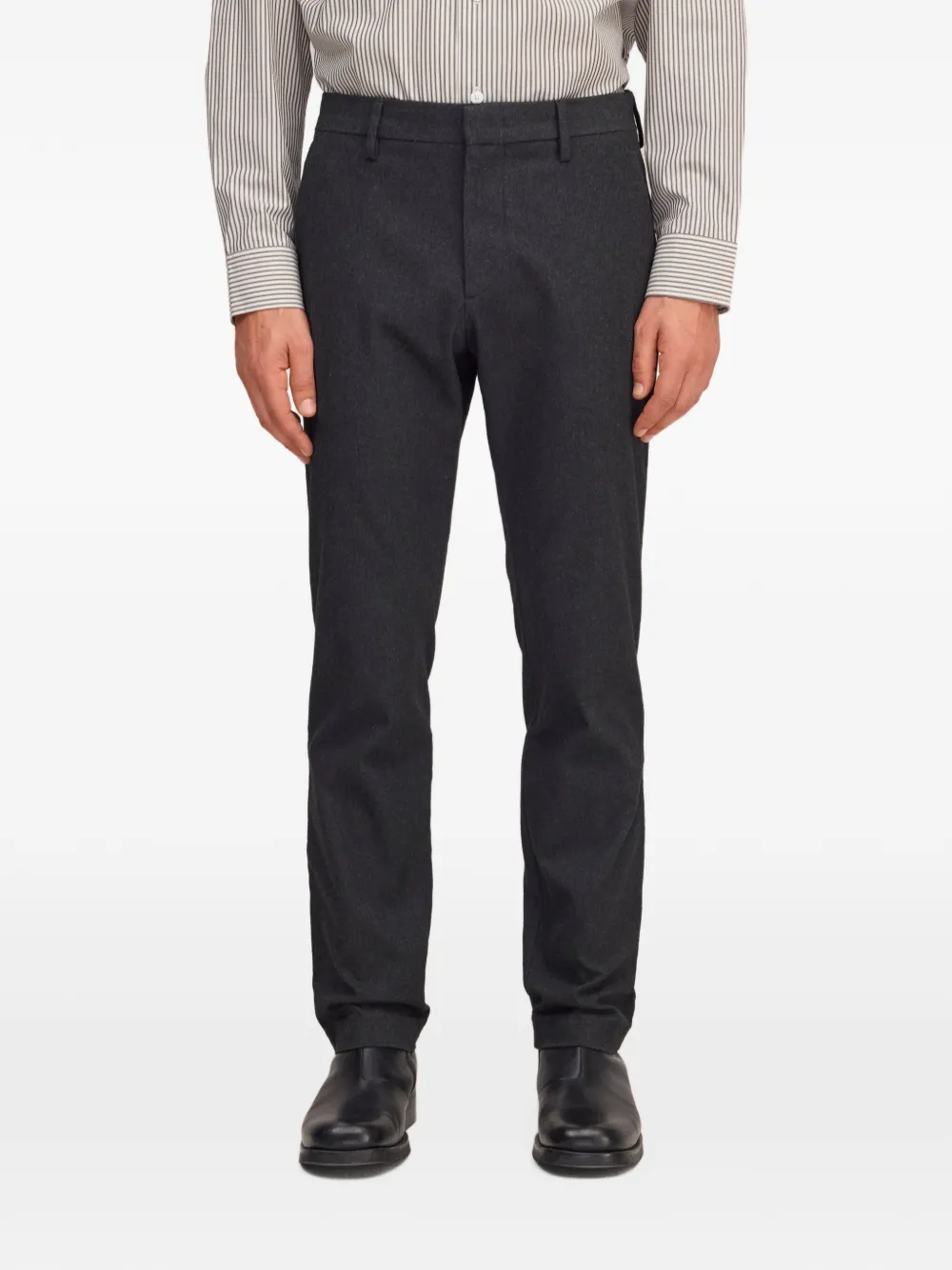 NN07 Theo twill chino pants Zwart