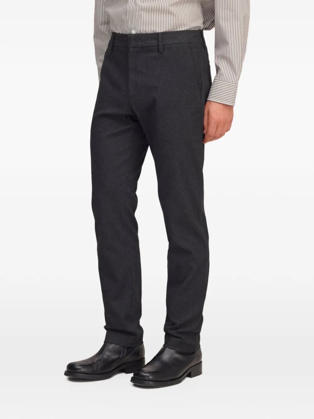 NN07 Theo twill chino pants Zwart