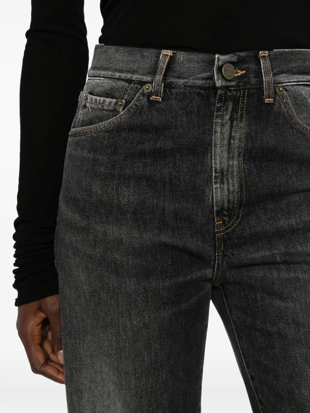 DONDUP Amber jeans met wijde pijpen en vervaagd effect Grijs