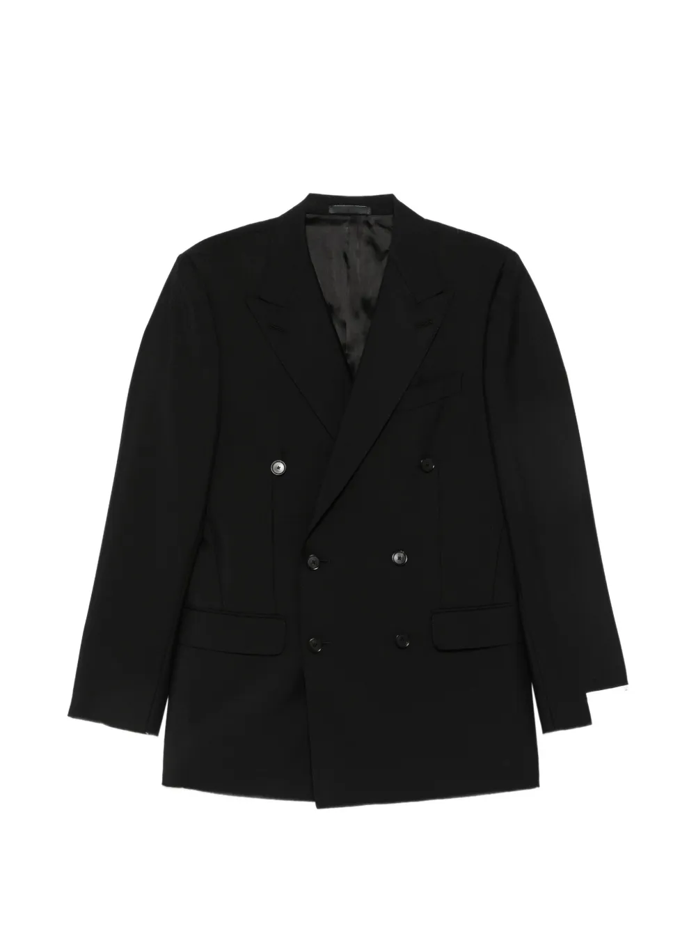 Caruso double-breasted peak-lapel suit