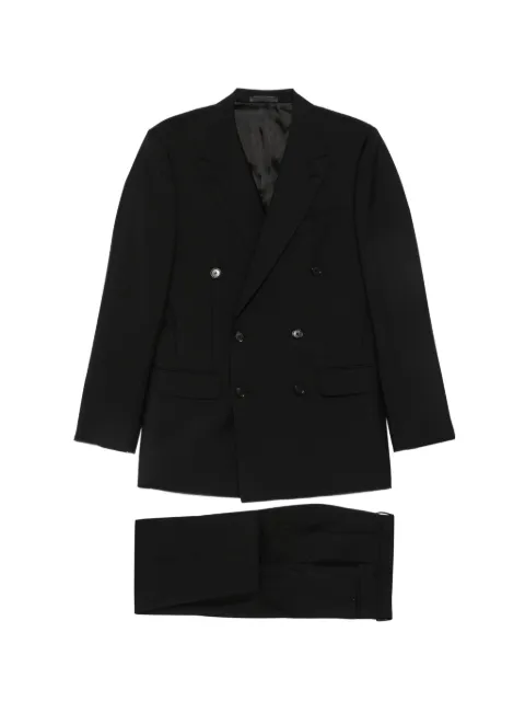 Caruso double-breasted peak-lapel suit