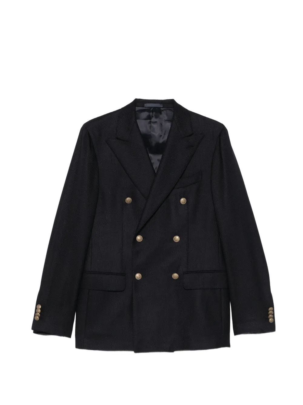 Caruso double-breasted peak-lapel jacket - Blu