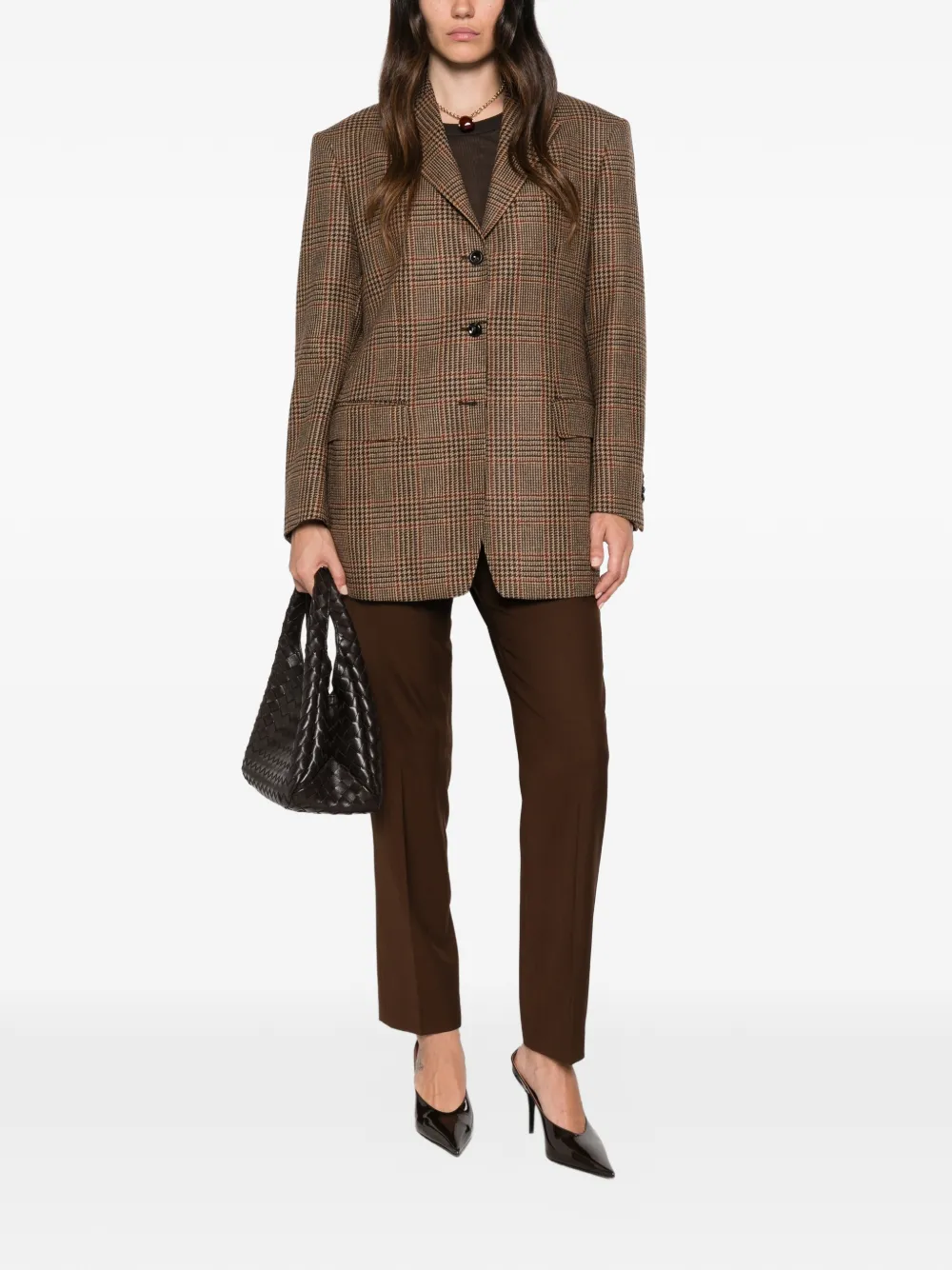 Tagliatore Blazer met enkele rij knopen Beige