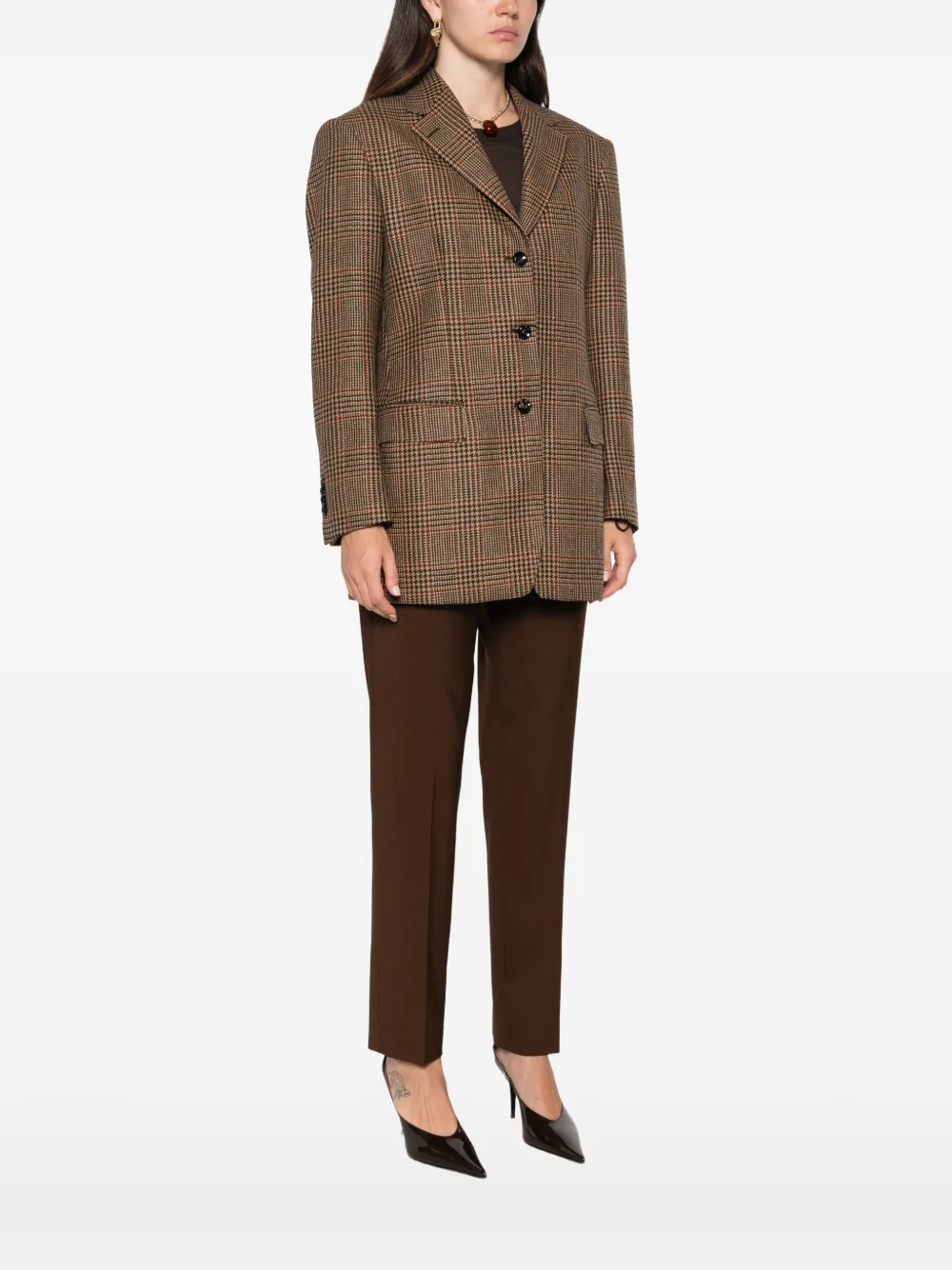 Tagliatore Blazer met enkele rij knopen Beige