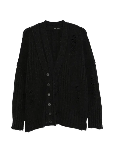 Isabel Benenato distressed double-breasted cardigan