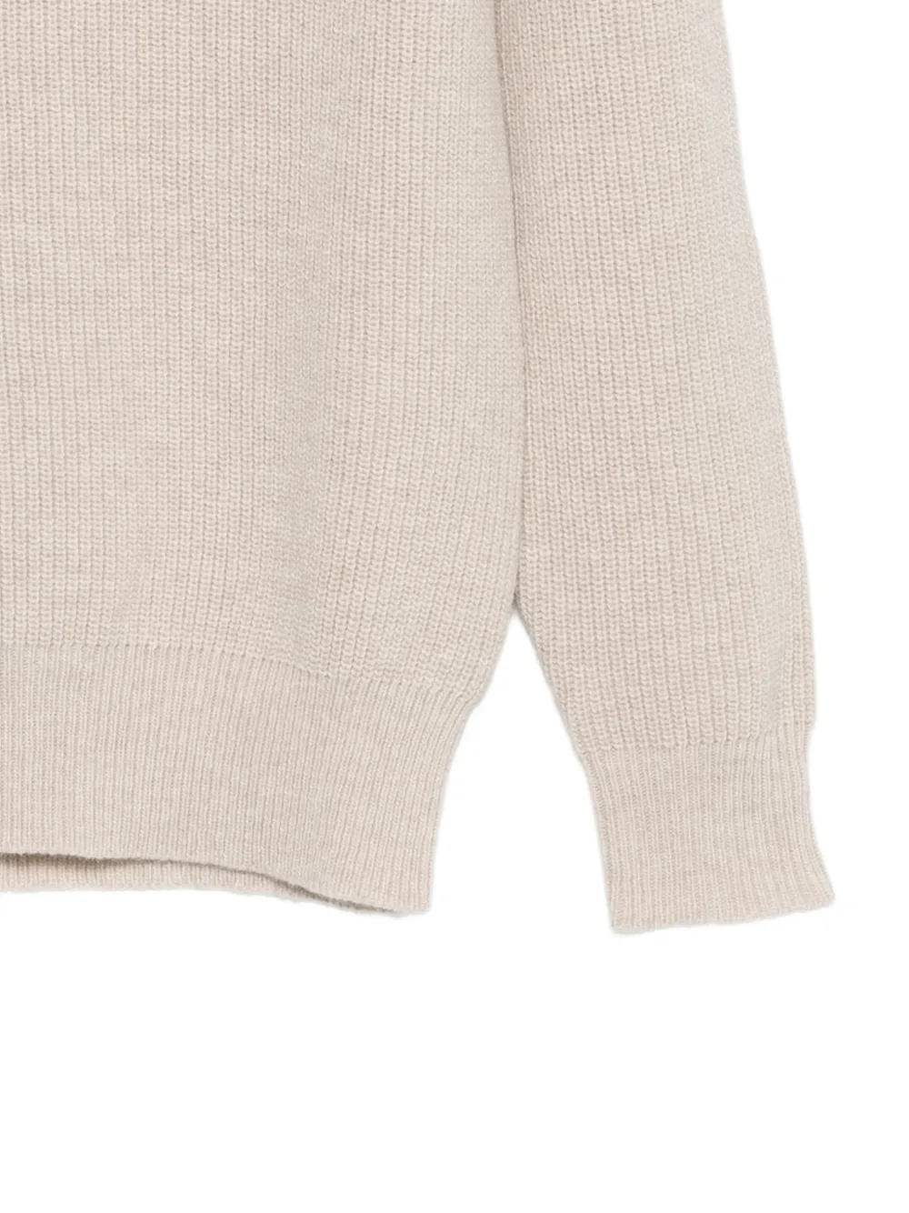 Ballantyne Ribgebreide trui Beige