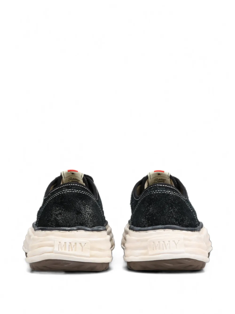 Maison MIHARA YASUHIRO Baker 26 OG sole glittery suede low-top sneakers Zwart