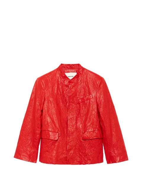 Zadig&Voltaire Blazer Veryn de couro amassado