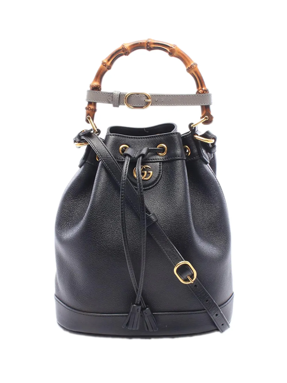 Gucci Pre-Owned Borsa a tracolla Diana in pelle di vitello e bambù 2000-2015 - Nero
