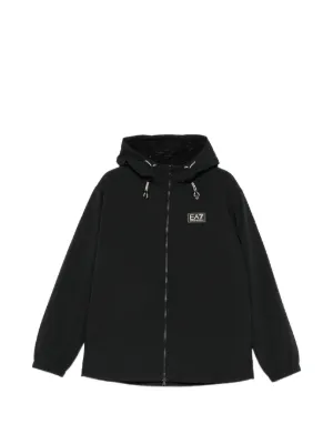 Emporio Armani Hooded zip-up Jacket | Black | FARFETCH