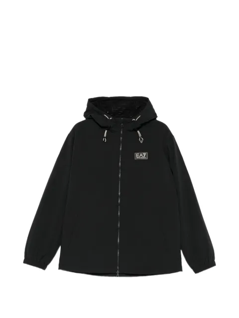 Ea7 Emporio Armani logo-patch hooded jacket