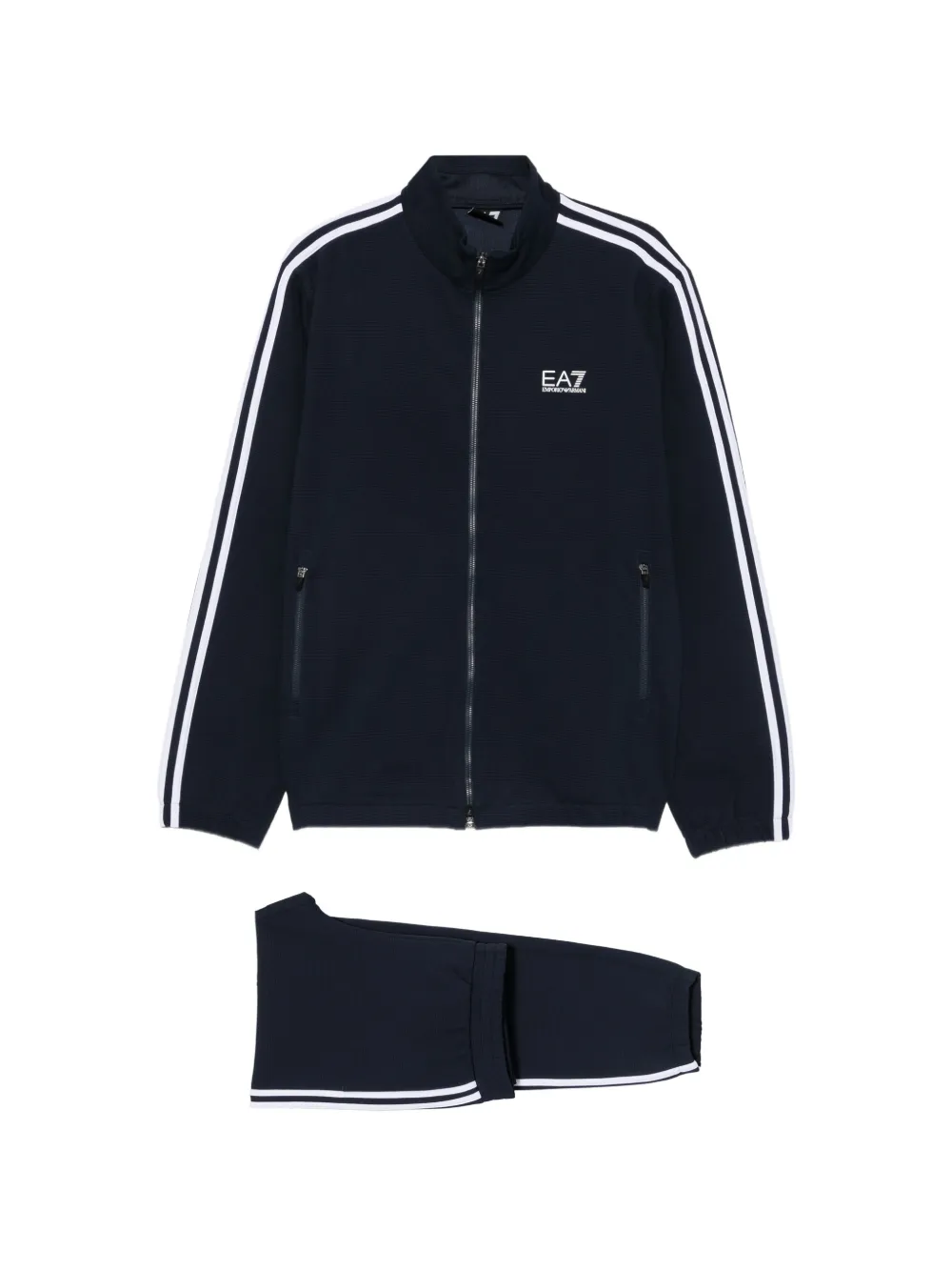 Ea7 Emporio Armani logo-print side-stripe tracksuit