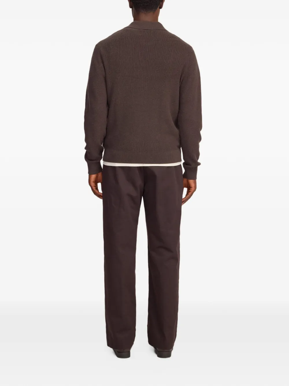 NN07 Hope polo-collar sweater Bruin