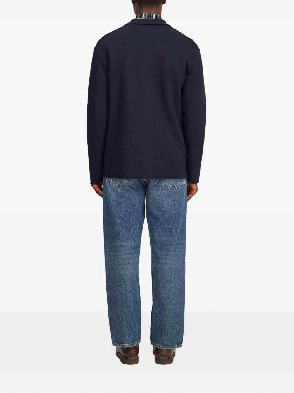 NN07 Jonas chest-pocket cardigan Blauw