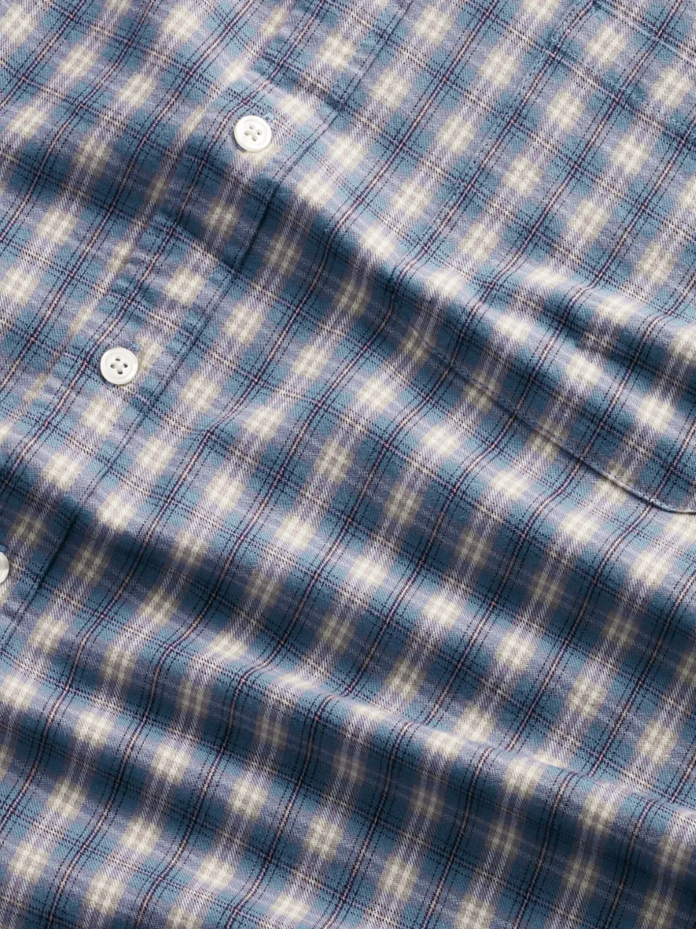 NN07 brushed check shirt Blauw