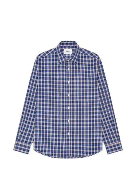 NN07 brushed check-pattern shirt