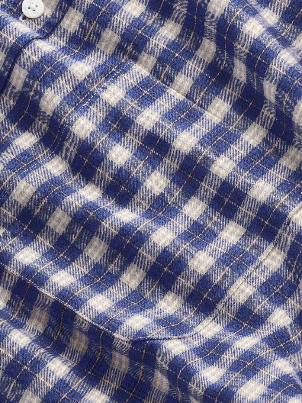 NN07 brushed check-pattern shirt Blauw