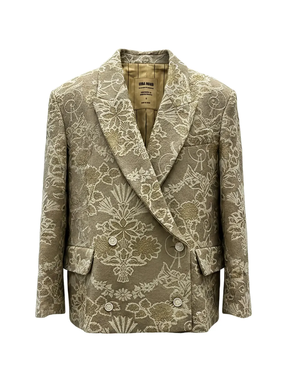 Uma Wang Crossword jacquard double-breasted blazer - Verde