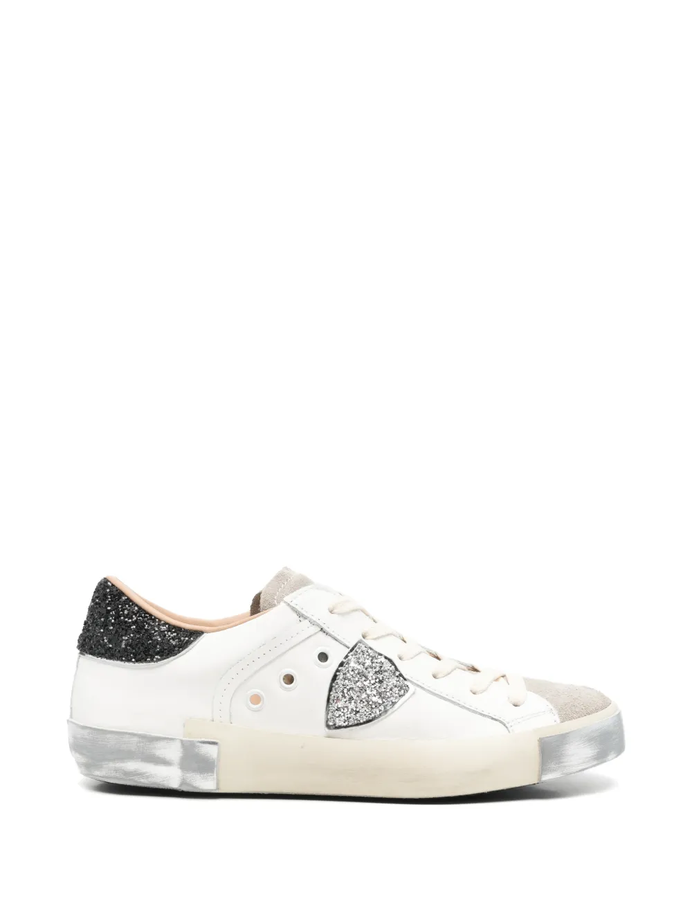 Philippe Model Paris glitter-detail leather sneakers