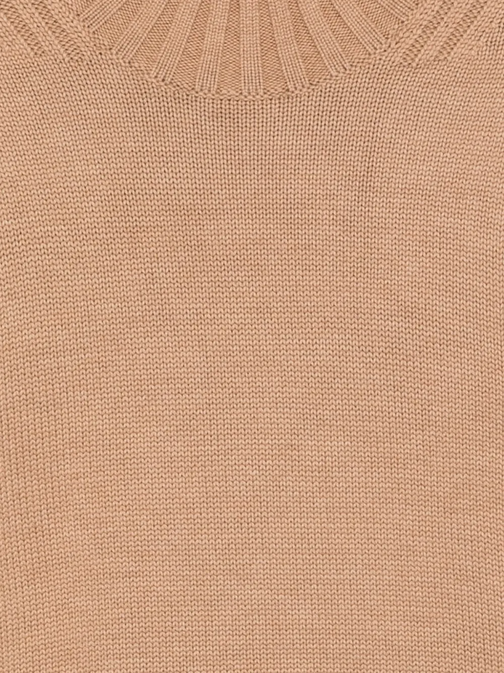 Ballantyne Ribgebreide trui met hoge hals Beige