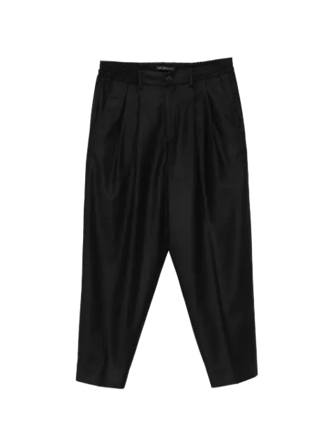 Low Brand Zen pleated elasticated-waistband trousers