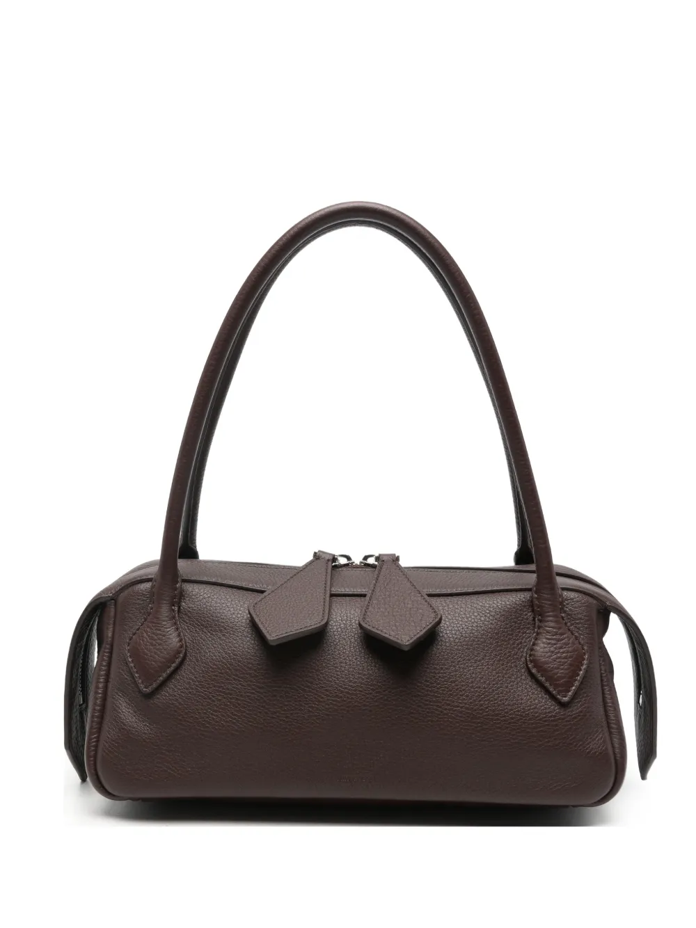 MINOBOSSI Anna grained leather shoulder bag - Marrone