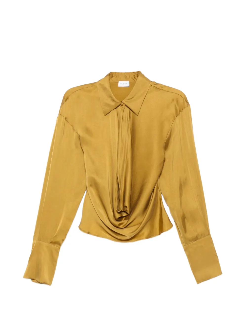 THE ANDAMANE draped long-sleeve shirt